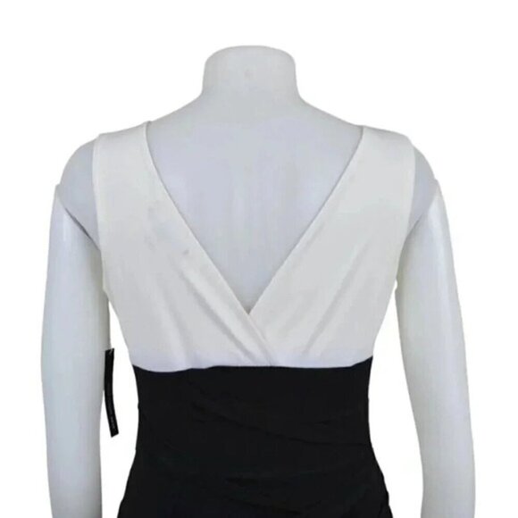 NWT Saint Tropez West Dress Bodycon Black  Cream Sleeveless Size 10 - Picture 6 of 12